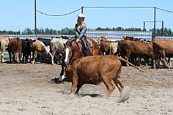 Rae Page riding Wolf River Dually